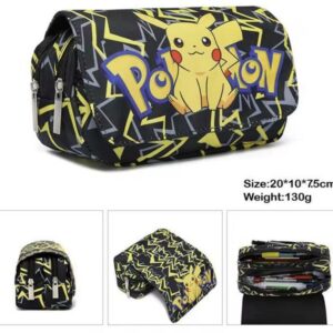 Trousse Pokémon Double Compartiment + Rangement Règles - Pikachu
