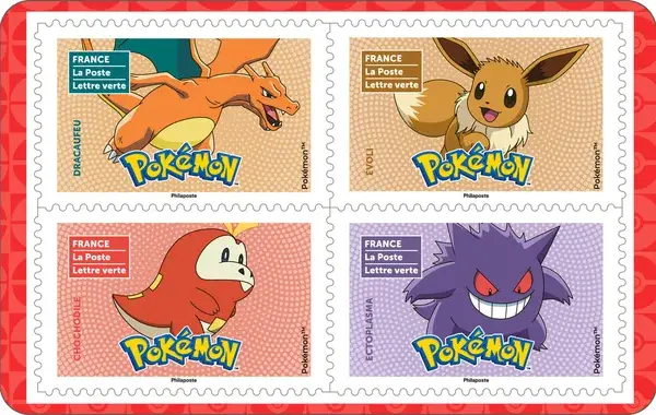 Carnet de 12 timbres - Pokémon - Lettre verte – Image 4