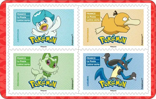 Carnet de 12 timbres - Pokémon - Lettre verte – Image 2