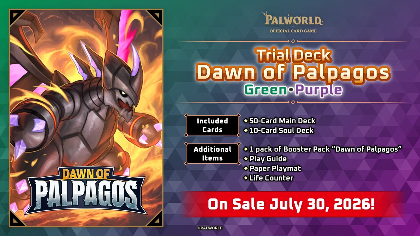 Palworld OCG Trial Deck Green-Purple Dawn of Palpagos — version anglaise