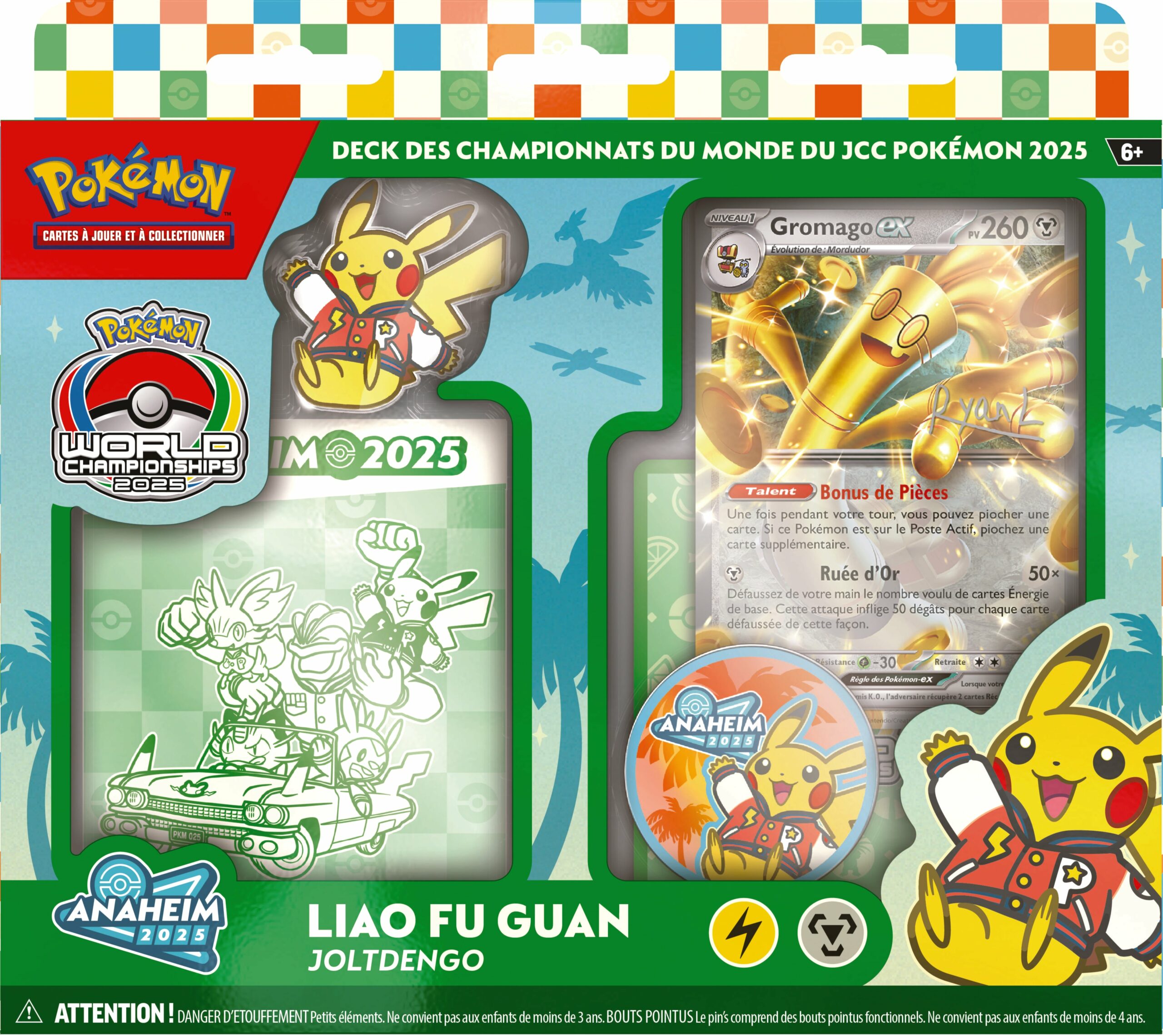 Deck Pokémon Championnats du Monde 2025 Liao Fu Guan – Vert – Français
