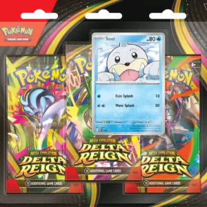 Tripack Pokémon Règne Delta avec Otaria – visuel anglais non contractuel